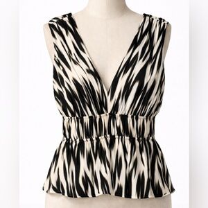 Banana Republic Zebra Print Silk Blouse NWOT